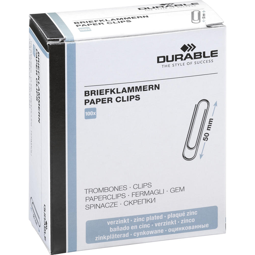 DURABLE Briefklammer 122425 50mm rund verzinkt 100