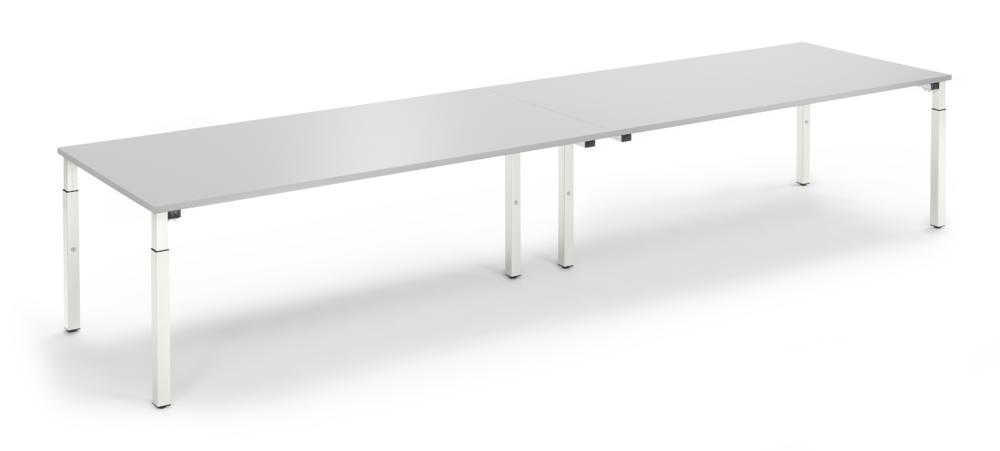 Konferenztisch System MODUL | Lichtgrau | 4000 | 1000 | Weiß RAL 9016