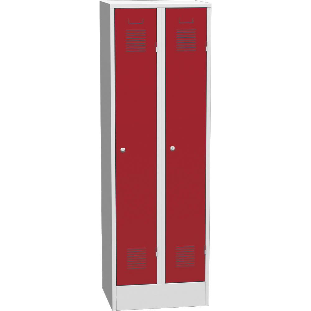 Garderoben-Stahlspind Delta PROTECT | Feuerrot RAL 3000 | 300 | Drehriegelverschluss