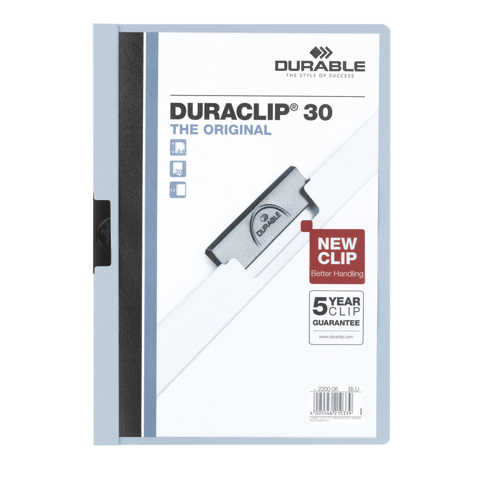 DURABLE Klemmmappe DURACLIP 30 220006 DIN A4