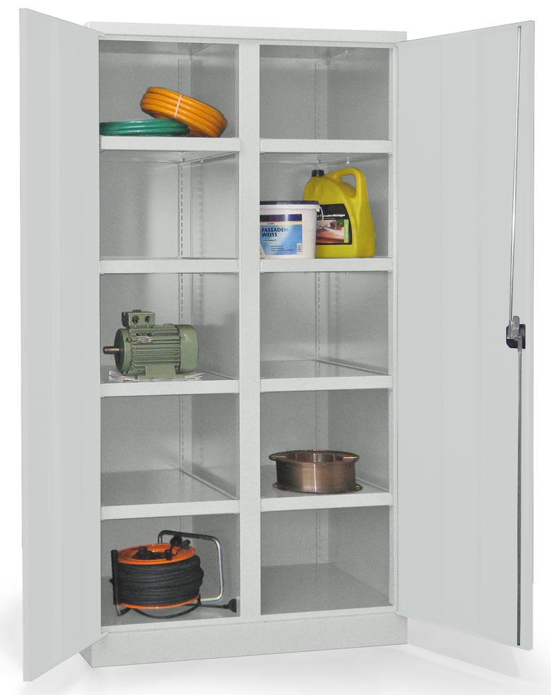 Schwerlastschrank mit Mitteltrennwand | Lichtgrau RAL 7035 | 1040 | ohne Schubladen