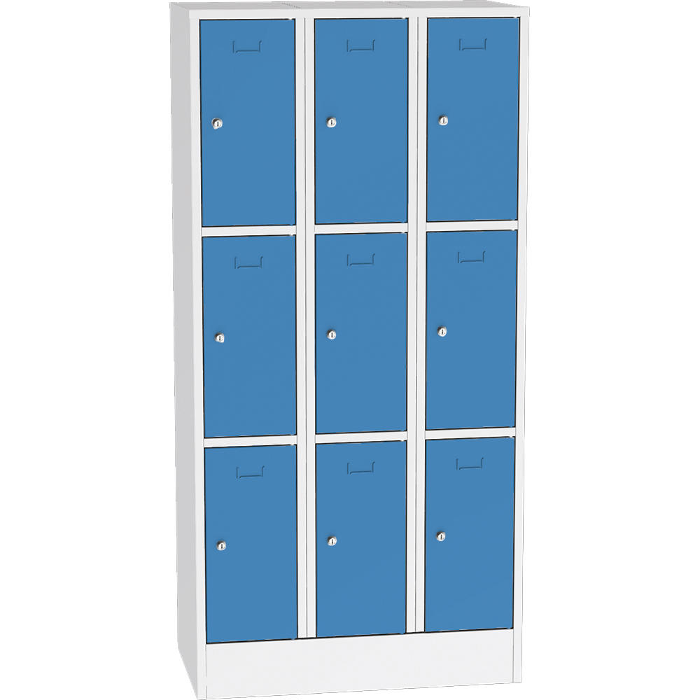 Schließfach-Stahlschrank SYSTEM SP1 COLOR | Lichtblau RAL 5012 | 300 | Drehriegelverschluss