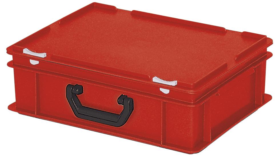 Euronorm-Koffer | Rot | B 300 x H 130 x L 400 mm | 11,00