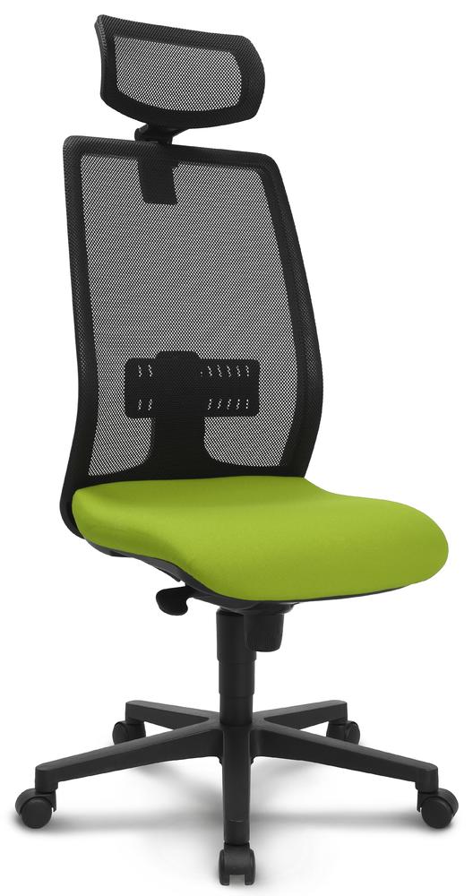 Bürostuhl LIVORNO DV | Schwarz/Grün | mit Kopfstütze