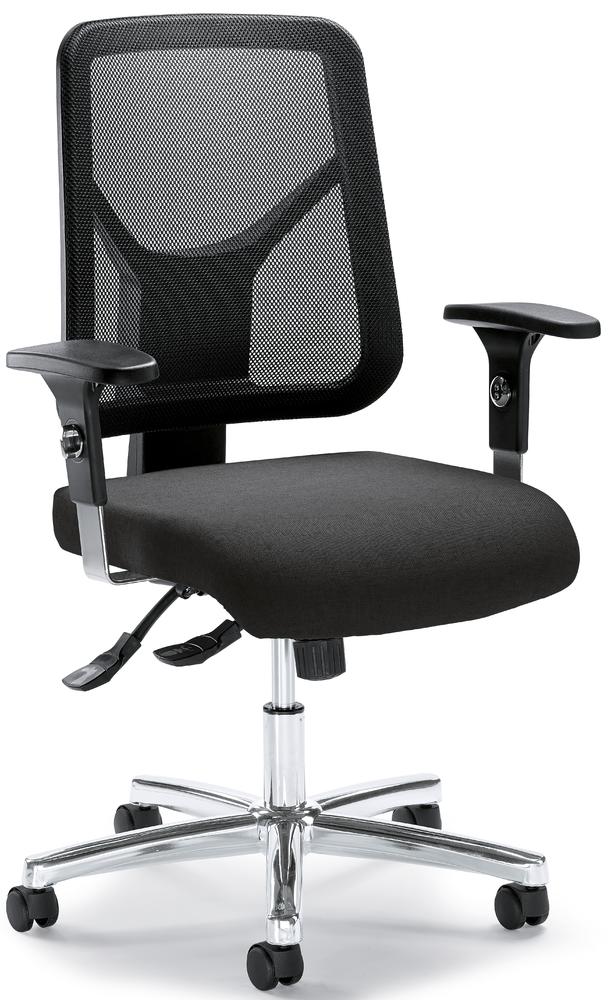 Bürostuhl COMFORT R NET DELUXE mit Armlehnen | Schwarz/Anthrazit