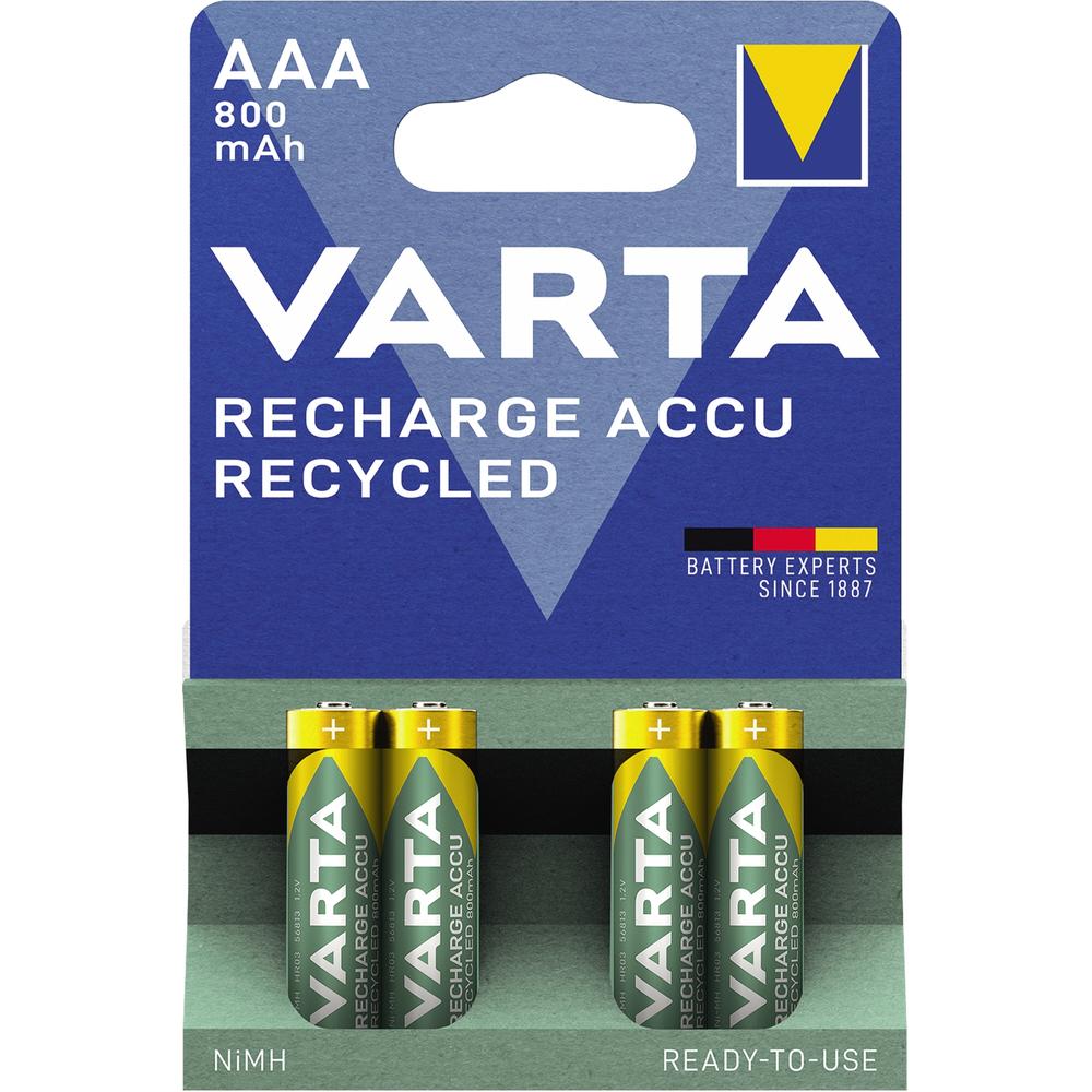 Varta Akku Recycled 56813101404 AAA NIMH 800mAh 4