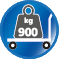Belastbar bis 900 kg Belastbar bis 900 kg