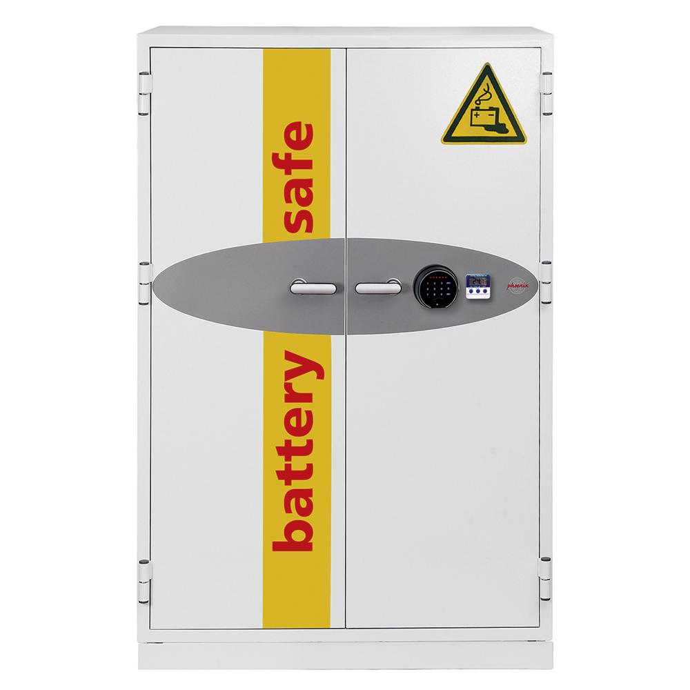 Tresor Battery Commander, für Li-Ion Akkus | B 1125 x H 1685 x T 650 mm, | Fingerabdruckschloss