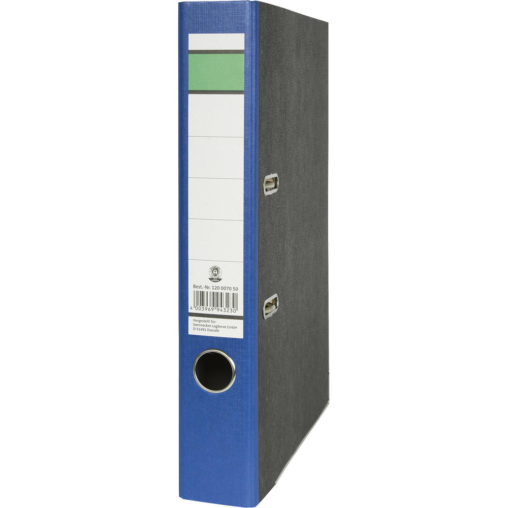 Ordner DIN A4 50mm Recycling Pappe blau