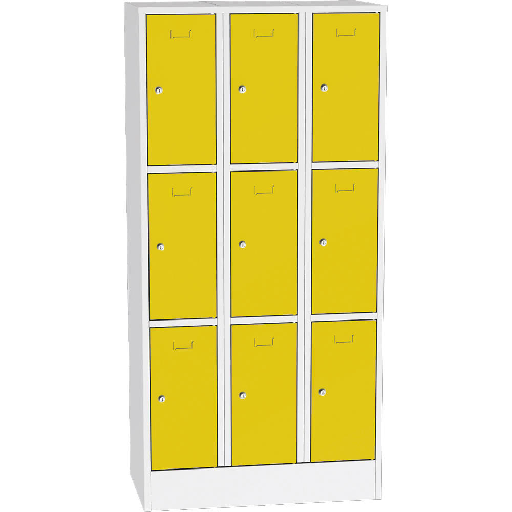 Schließfach-Stahlschrank SYSTEM SP1 COLOR | Verkehrsgelb RAL 1023 | 300 | Zylinderschloss