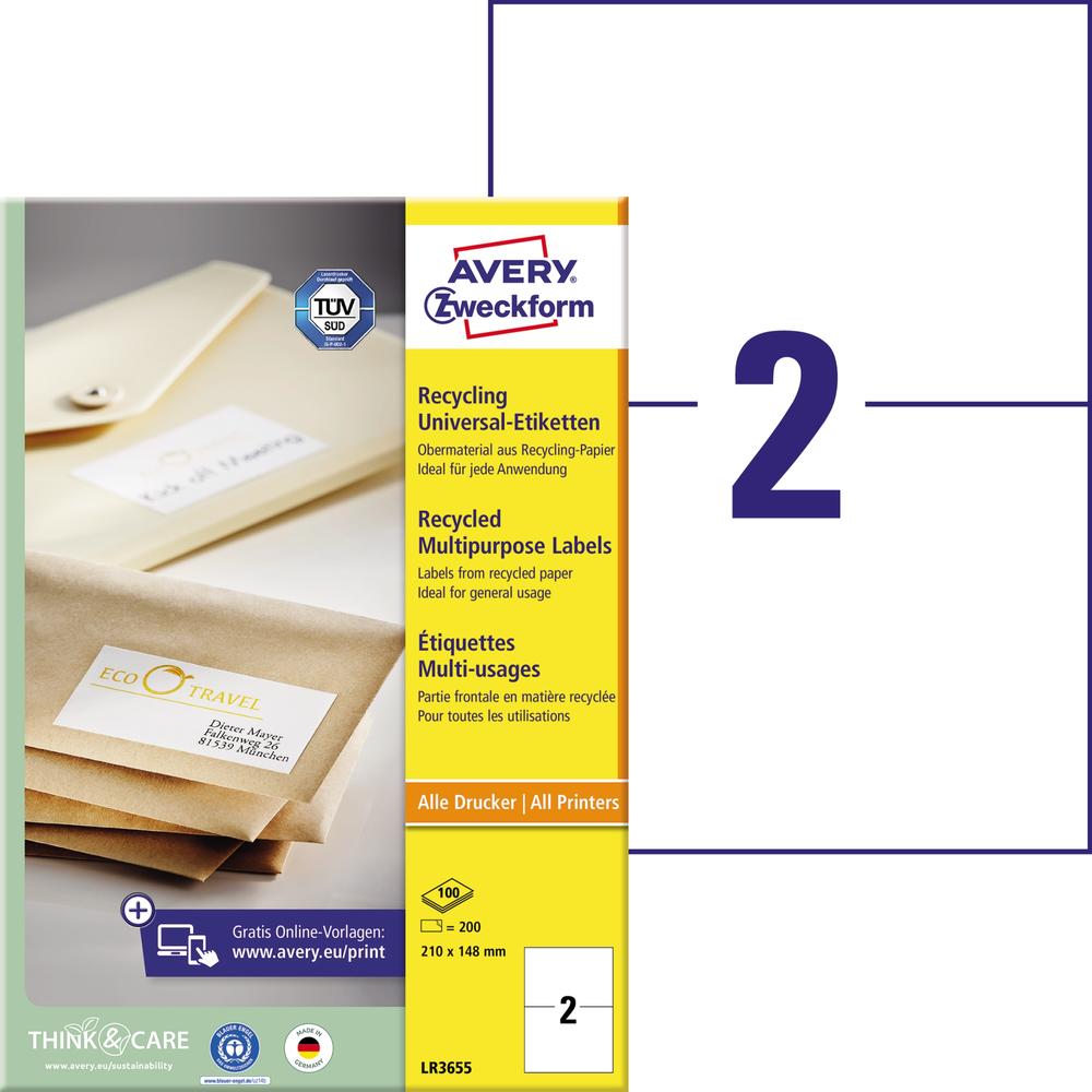 Avery Zweckform Universaletikett Recycling LR3655