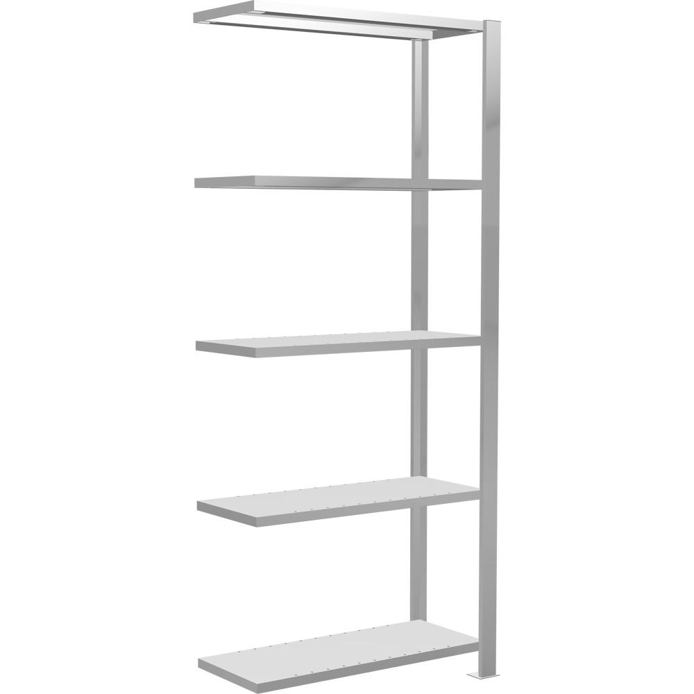 Steckregal ST 3000 - Anbauregal | Lichtgrau RAL 7035 | 1800 | ohne Anschlagleiste | 750 | einseitige