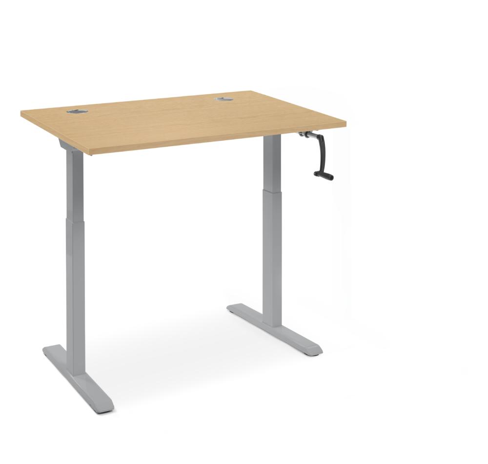 Schreibtisch manuell höhenverstellbar Flex Modul K | Buchedekor | 1200