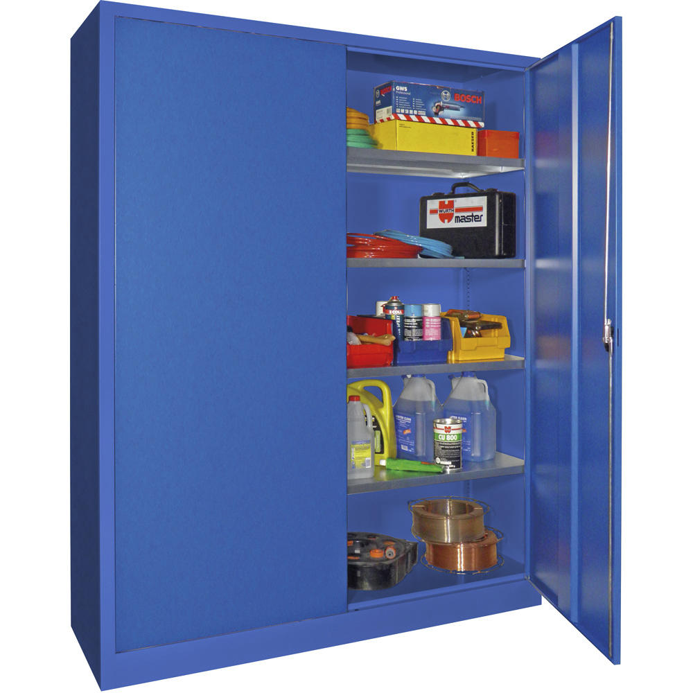 Material-Stahlschrank | Enzianblau RAL 5010 | 1500 | 500 | Enzianblau RAL 5010
