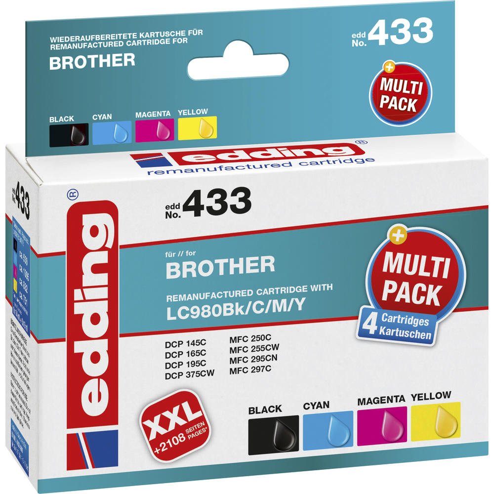 edding Tintenpatrone 18-433 Brother LC980