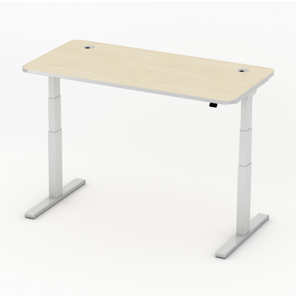 Höhenverstellbarer Schreibtisch iMODUL | Ahorndekor | 1600 | Rechteck