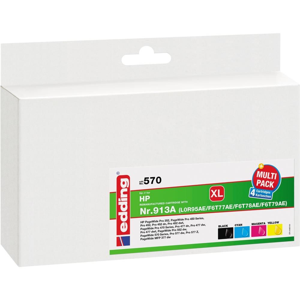 edding Tintenpatrone 18-570 wie HP 913A sw/c/m/g 4