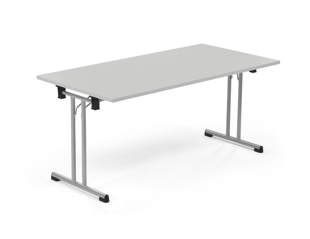 Klapptisch MODUL, T- Fuß gerade | Lichtgrau | 1600 | 800