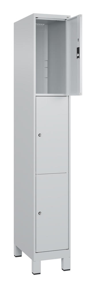 Schließfachschrank CLASSIC PLUS, mit Füßen | Lichtgrau RAL 7035 | mit Füßen | Lichtgrau RAL 7035 | 300 | 1 | 3