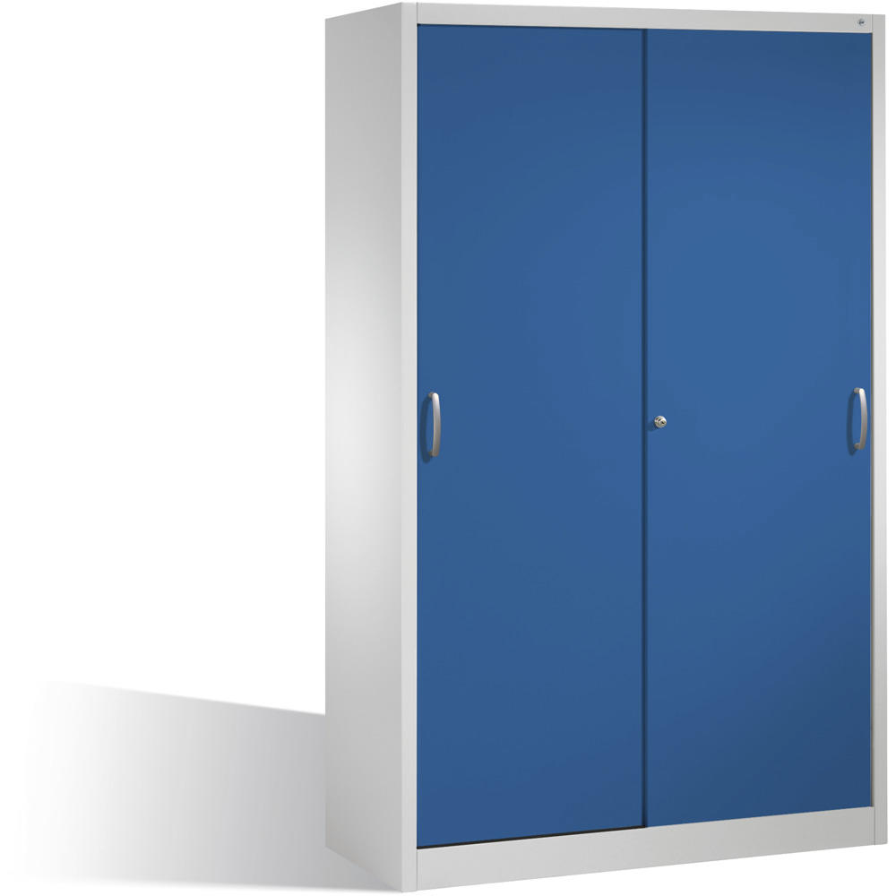 Schiebetürenschrank SYSTEM STB 100 | Enzianblau RAL 5010 | 1200 | 600