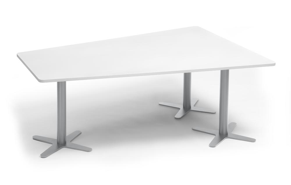 Konferenztisch DUBLIN | Weiß | 2000 | Alusilber RAL 9006
