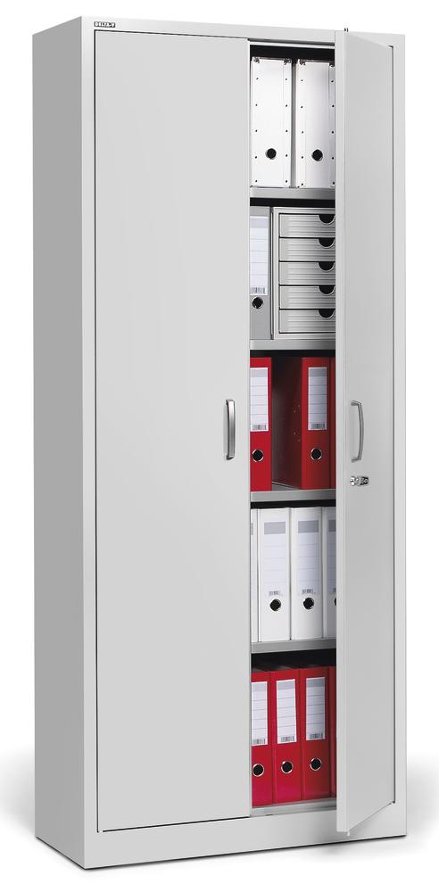 Flügeltürenschrank BASE LINE | Lichtgrau | 800