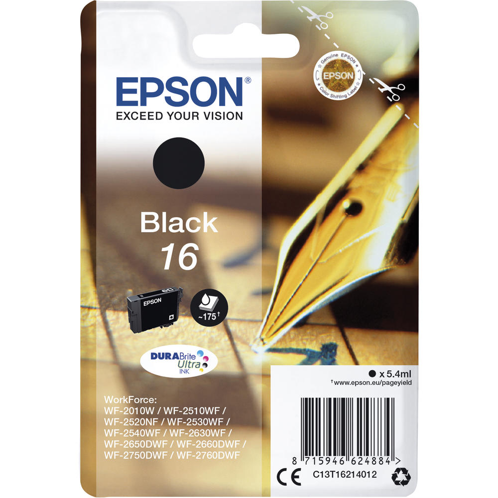Epson Tintenpatrone C13T16214012 5,4ml schwarz