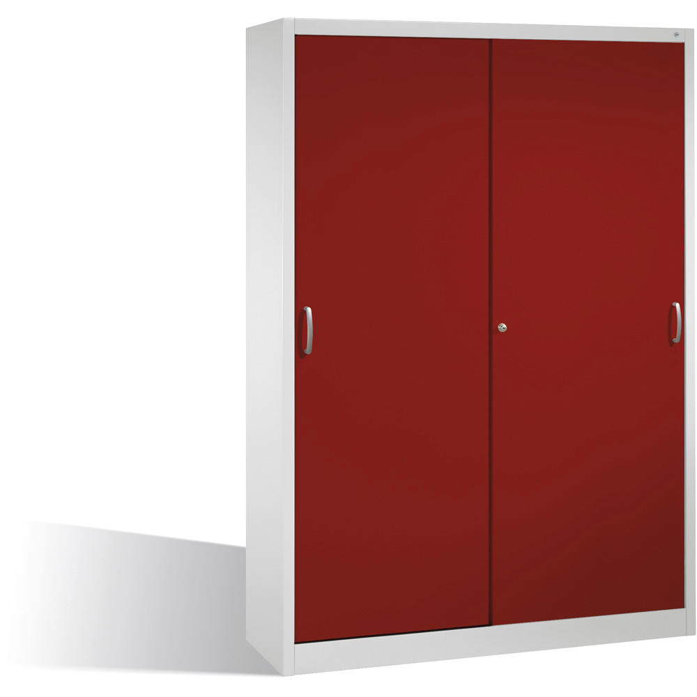 Schiebetürenschrank SYSTEM STB 100 | Rubinrot RAL 3003 | 1600 | 400