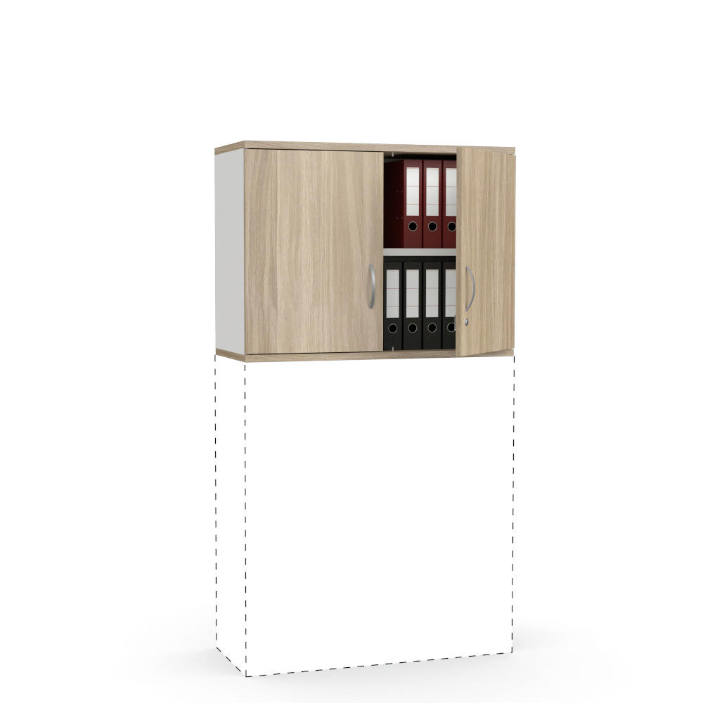 Flügeltüren-Aufsatzschrank PROFI Bicolour | 1000