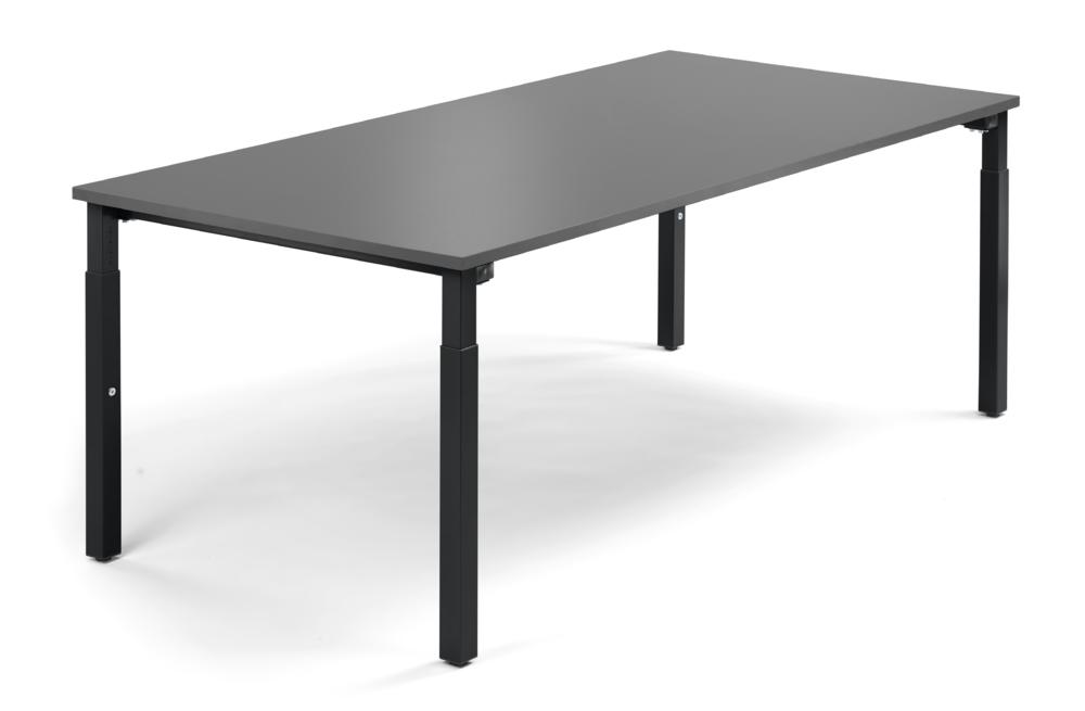 Konferenztisch System MODUL | Anthrazit | 2000 | 1000 | Tiefschwarz RAL 9005