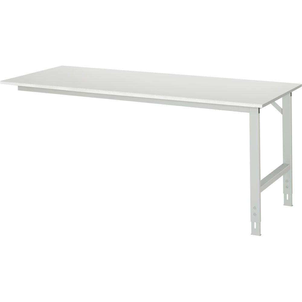 Arbeitstisch SYSTEM VK3060, Tischgestell 2 | 1250 | 800 | Anbautisch | Stahlblechbelag-Platte