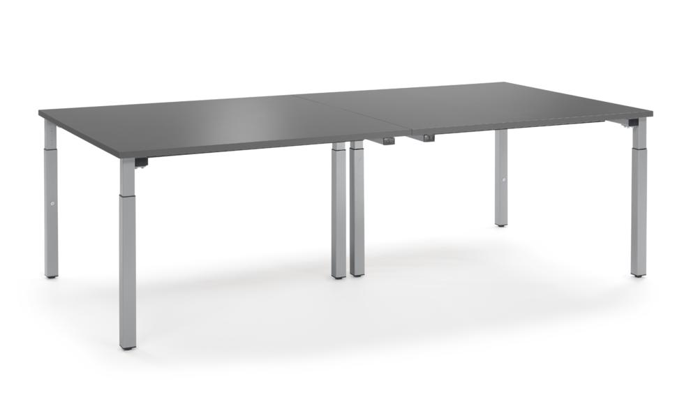 Konferenztisch System MODUL | Anthrazit | 2400 | 1200 | Alusilber RAL 9006
