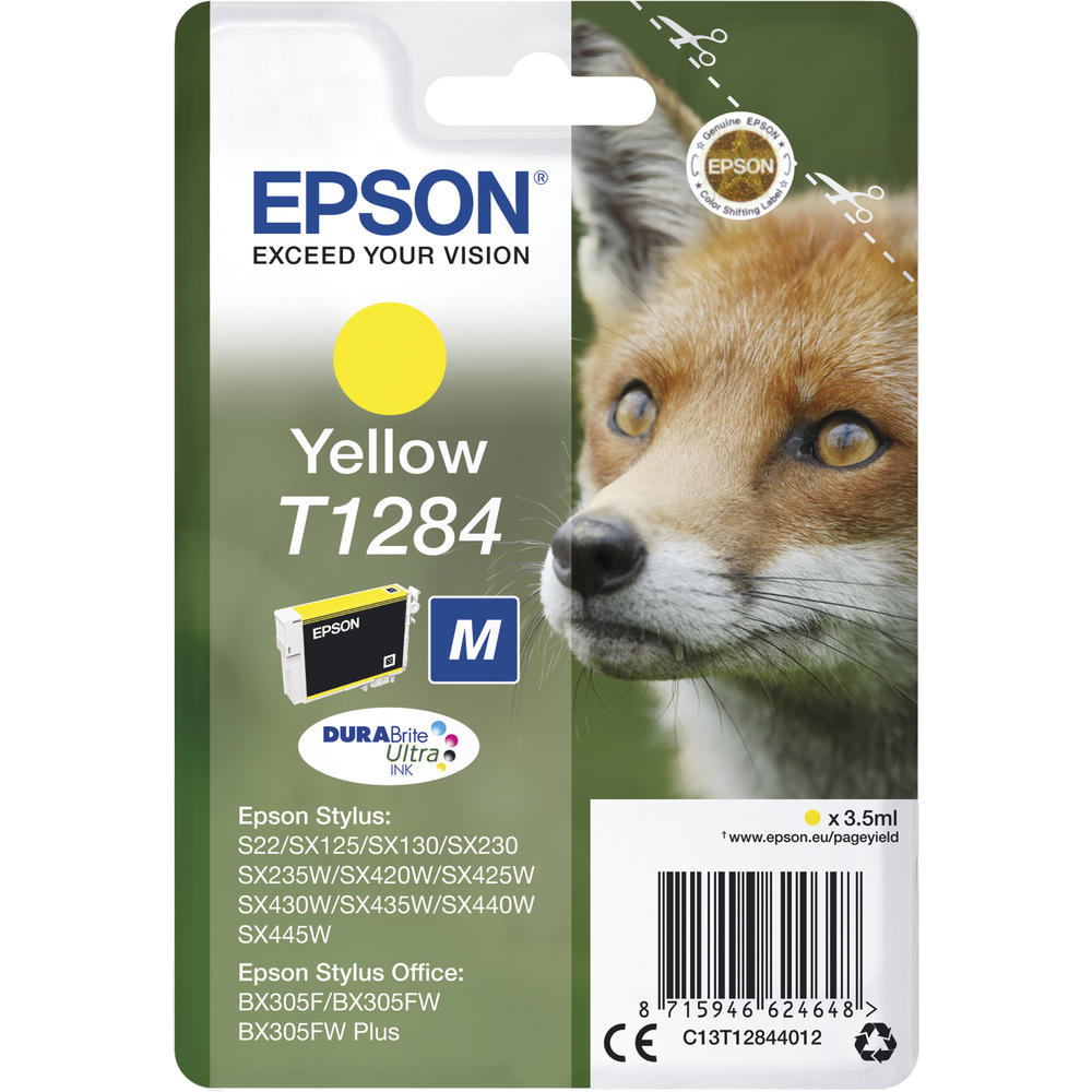 Epson Tintenpatrone C13T12844012 3,5ml gelb