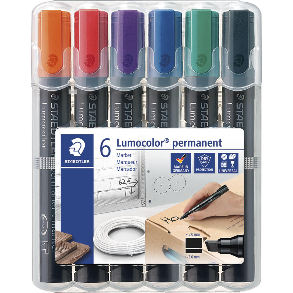 STAEDTLER Permanentmaker Lumocolor 350 WP6 2-5mm