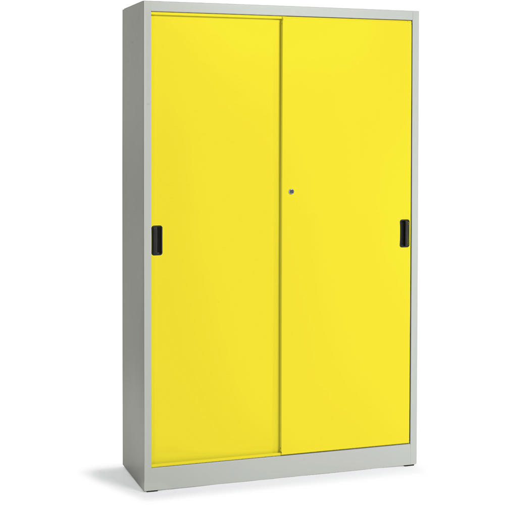 Werkstatt-Schiebetürenschrank DELTA | Verkehrsgelb RAL 1023 | 1200