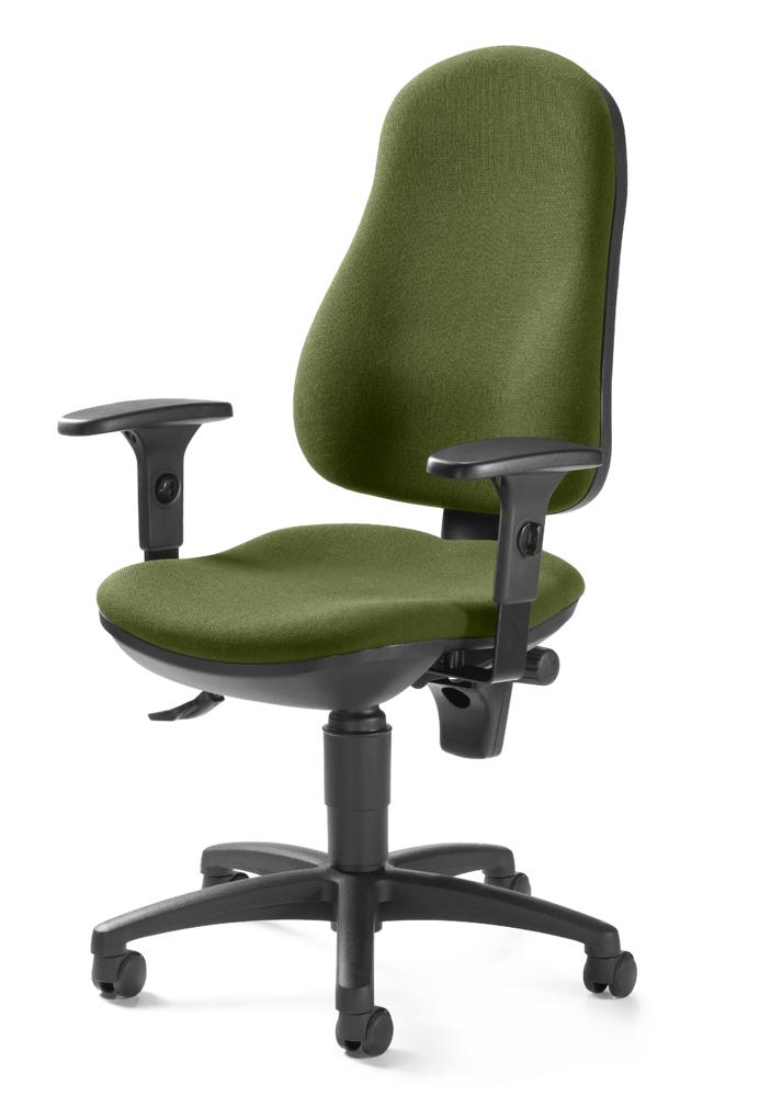 Bürostuhl BASE ART 70 mit Armlehnen | Grün | verstellbare Armlehnen