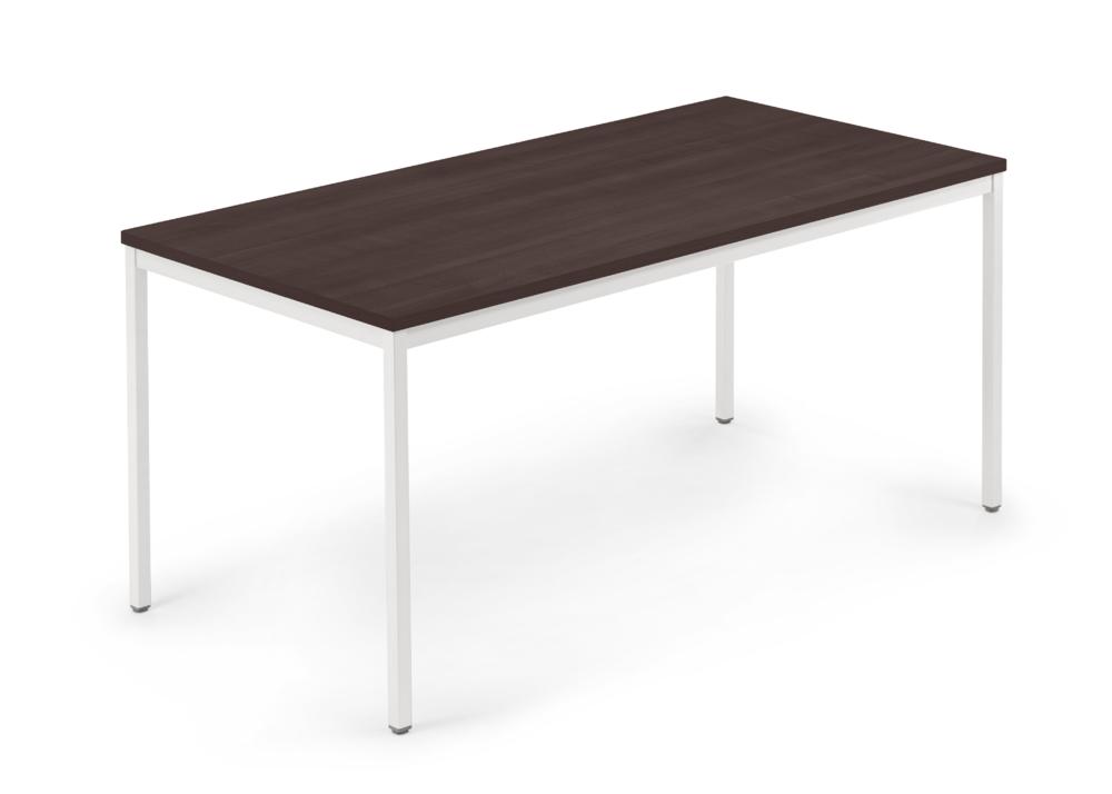 Konferenztisch MODUL | Nussdekor dunkel | 1800 | 800 | Weiß RAL 9016 | Rechteck