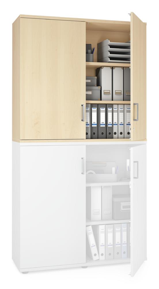 Flügeltüren-Aufsatzschrank MULTI MODUL-PRO | Ahorndekor | 1200 | 1110 mm (3 OH)
