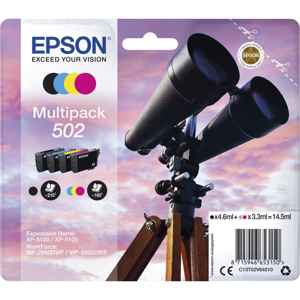 Epson Tintenpatrone C13T02V64010 502 sw/c/m/y 4