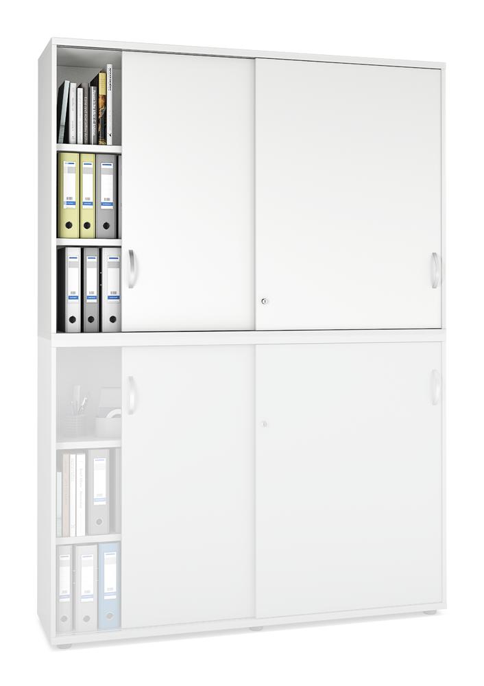 Schiebetüren-Aufsatzschrank PROFI MODUL | Weiß | 1600