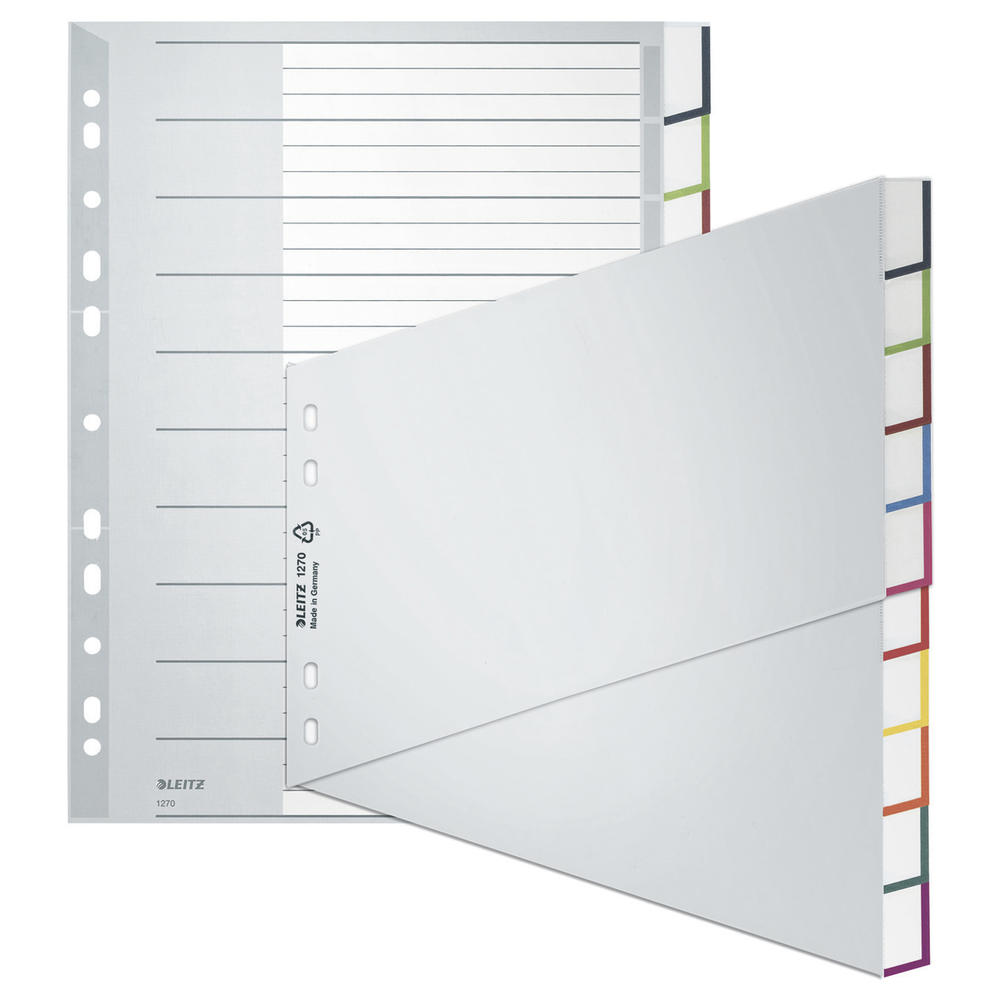 Leitz Register 12700000 blanko DIN A4 10teilig PP