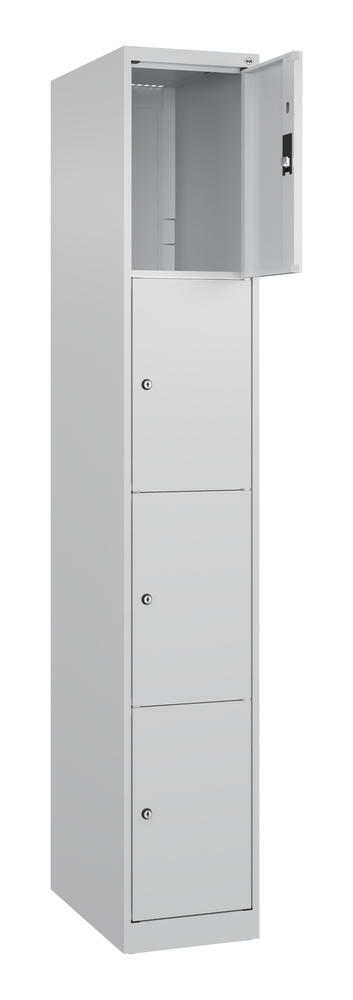 Schließfachschrank CLASSIC PLUS, bodenstehend | Lichtgrau RAL 7035 | Bodenstehend | Lichtgrau RAL 7035 | 300 | 1 | 4