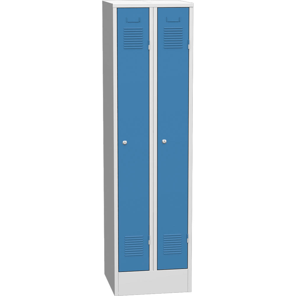 Garderoben-Stahlspind Delta PROTECT | Lichtblau RAL 5012 | 200 | Zylinderschloss