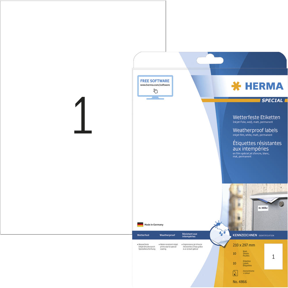 HERMA Etikett PREMIUM 5065 210x297mm weiß 25