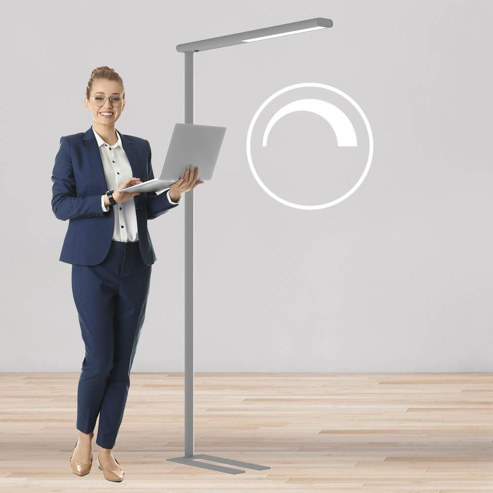 LED Stehlampe mit An- / Ausschalter am Leuchtenkopf