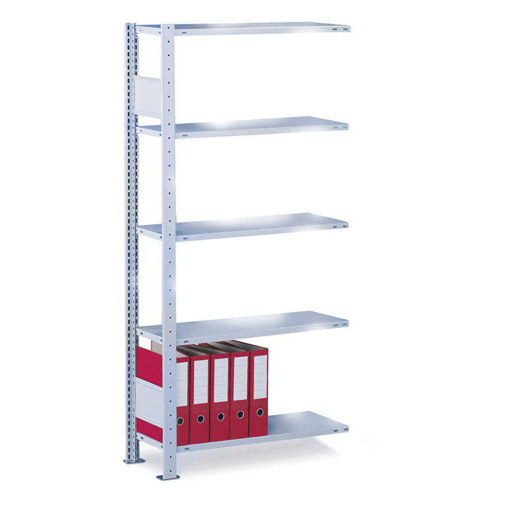 Steckregal ST 3000 - Anbauregal | Verzinkt | 1800 | ohne Anschlagleiste | 750 | einseitige