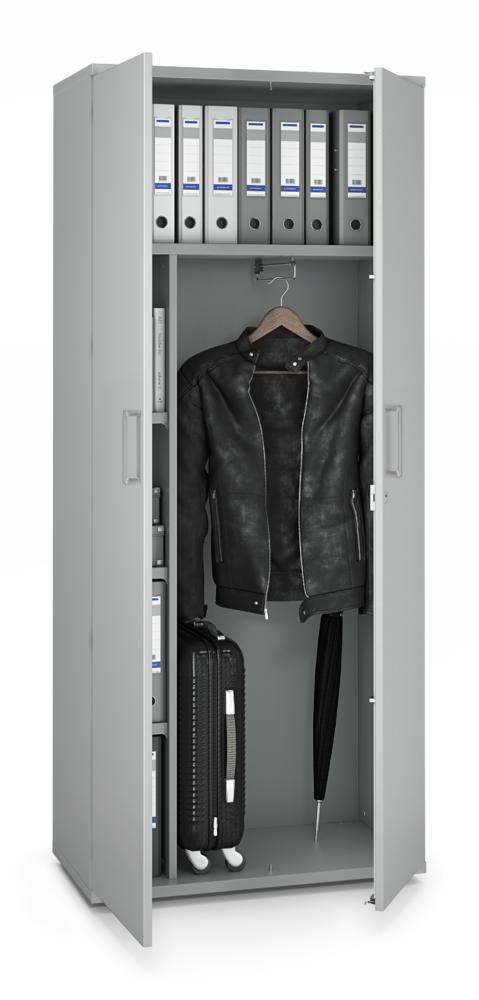Garderobenschrank MULTI MODUL-PRO | Lichtgrau | 800 | 1890 mm (5 OH)