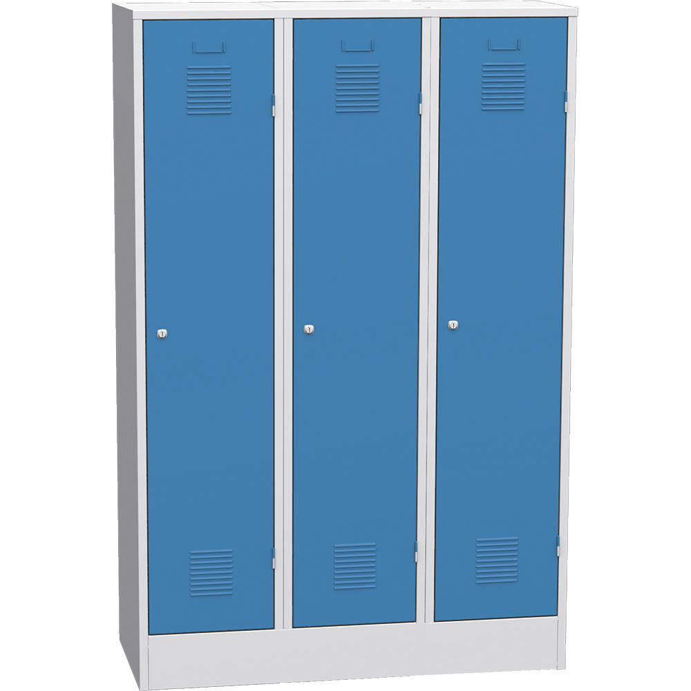 Garderoben-Stahlspind Delta PROTECT | Lichtblau RAL 5012 | 400 | Drehriegelverschluss