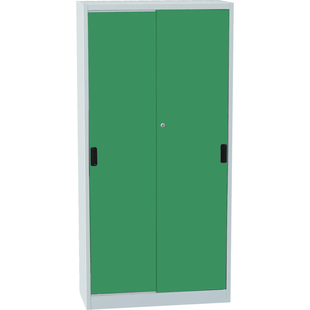 Werkstatt-Schiebetürenschrank DELTA | Verkehrsgrün RAL 6024 | 950