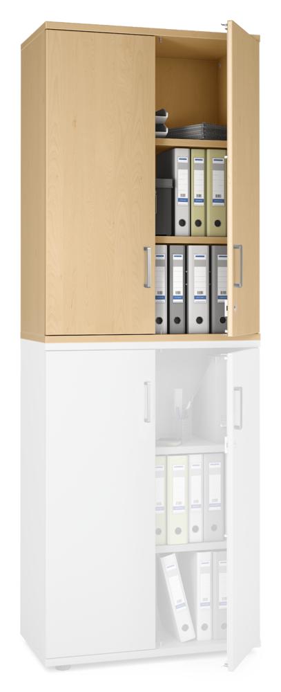 Flügeltüren-Aufsatzschrank MULTI MODUL-PRO | Buchedekor | 800 | 1110 mm (3 OH)